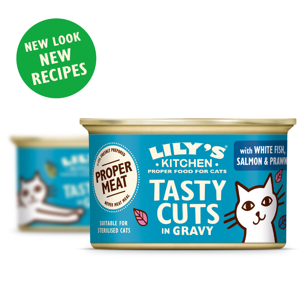 With White Fish, Salmon & Prawn Tasty Cuts in Gravy (85g)