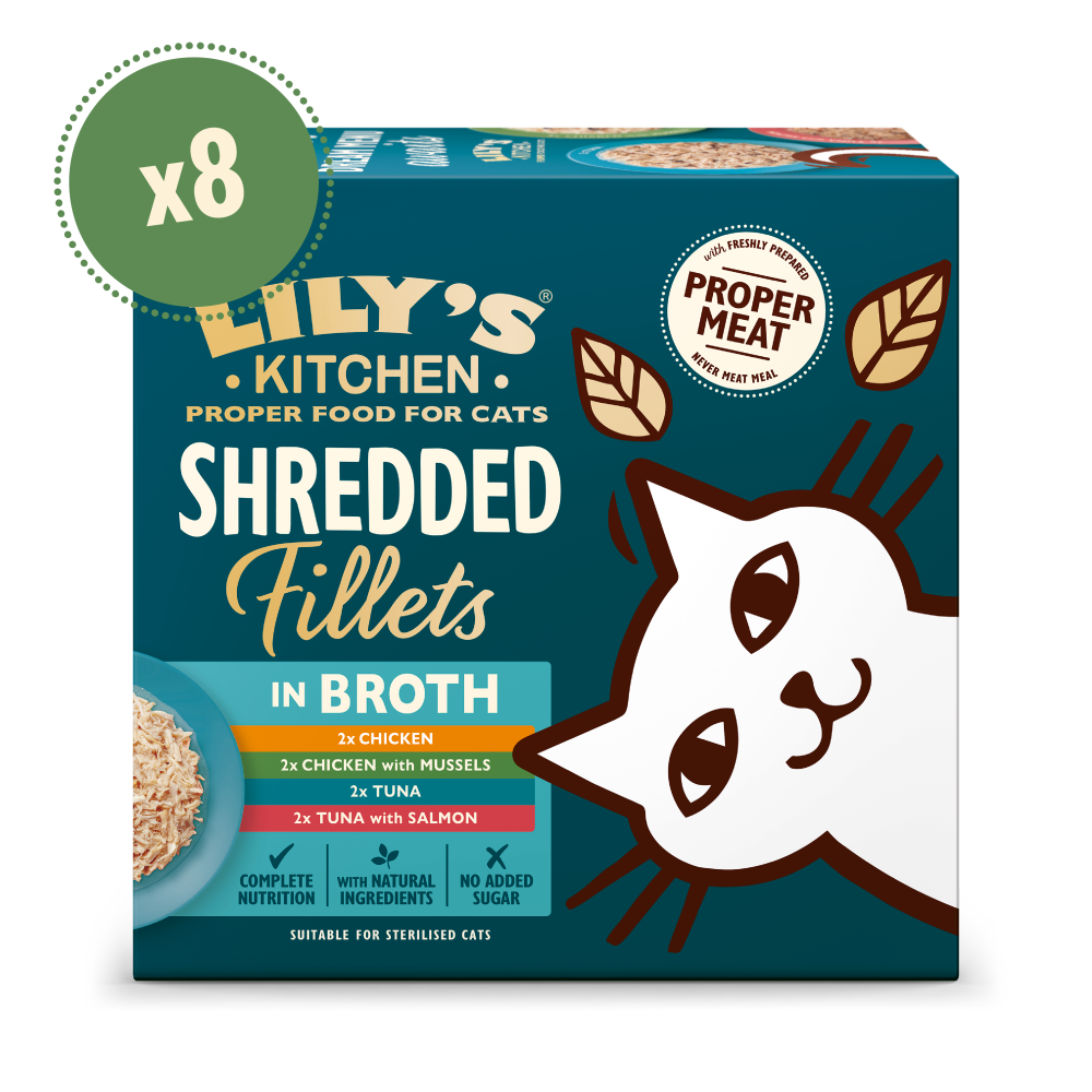 にゃんこ好きLILY'S KITCHEN SHREDDED FILLETS LILY'S KITCHEN Shredded Fillets Multipack Wet Cat Food