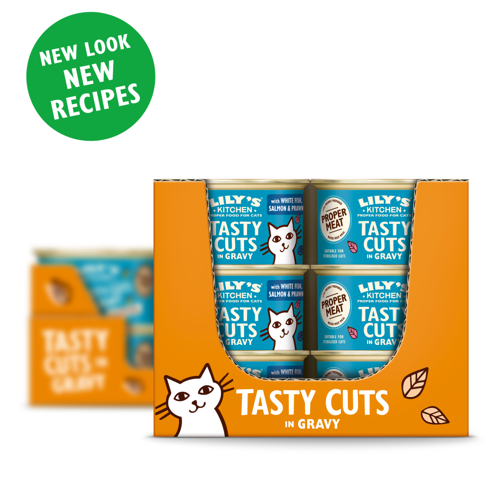 With White Fish, Salmon & Prawn Tasty Cuts in Gravy (18 x 85g)