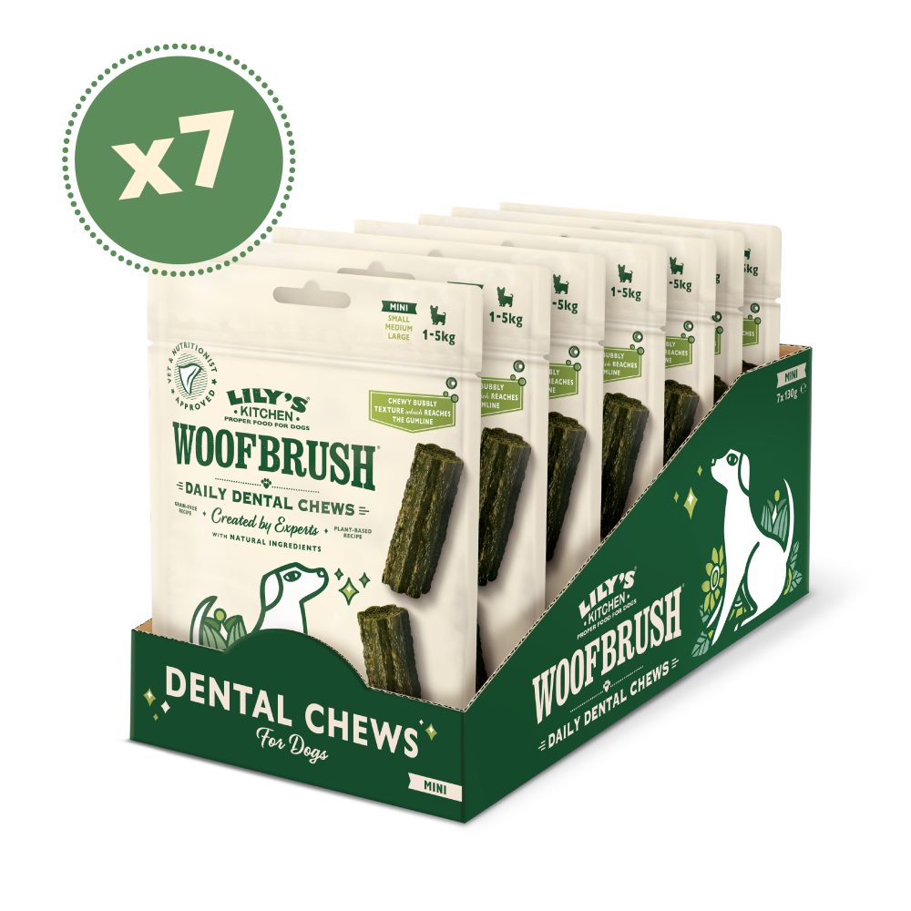 Brushing Chews Hypoallergenic Dog Dental Chews Mini Woofbrush