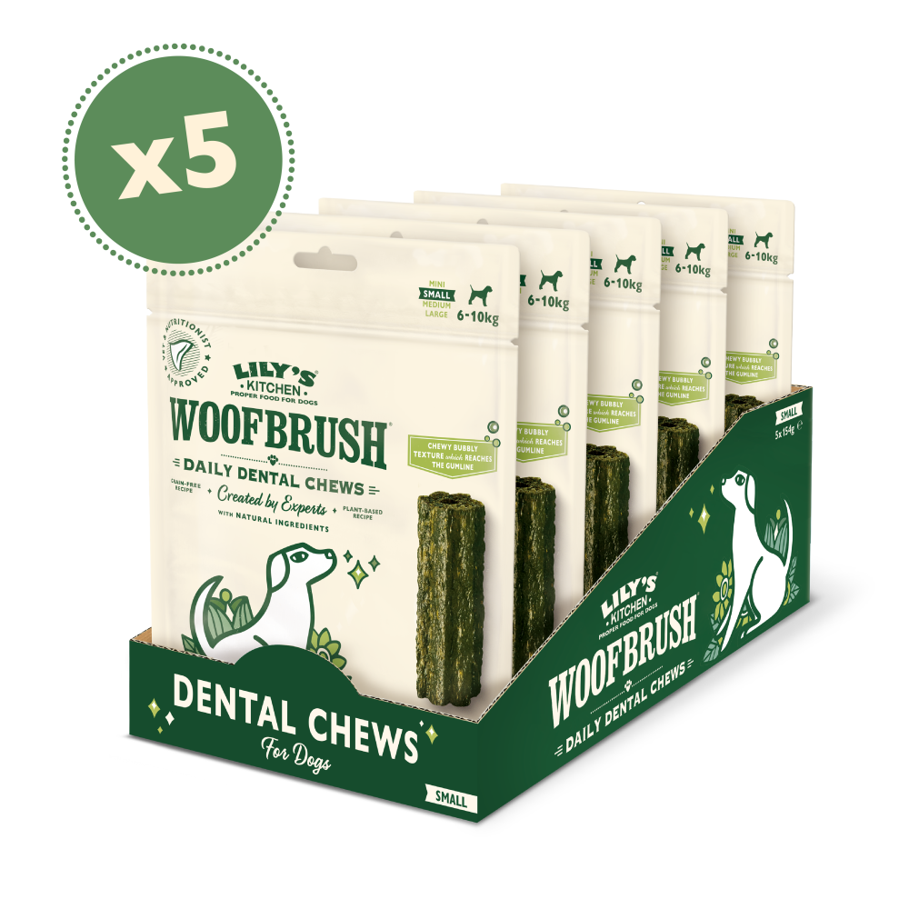 Small Woofbrush Dental Chew for Dogs Multipacks (5 x 154g