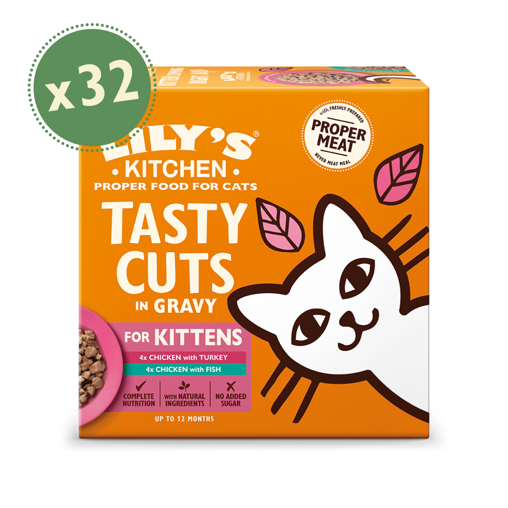 Kitten Tasty Cuts in Gravy Multipack (32 x 85g)