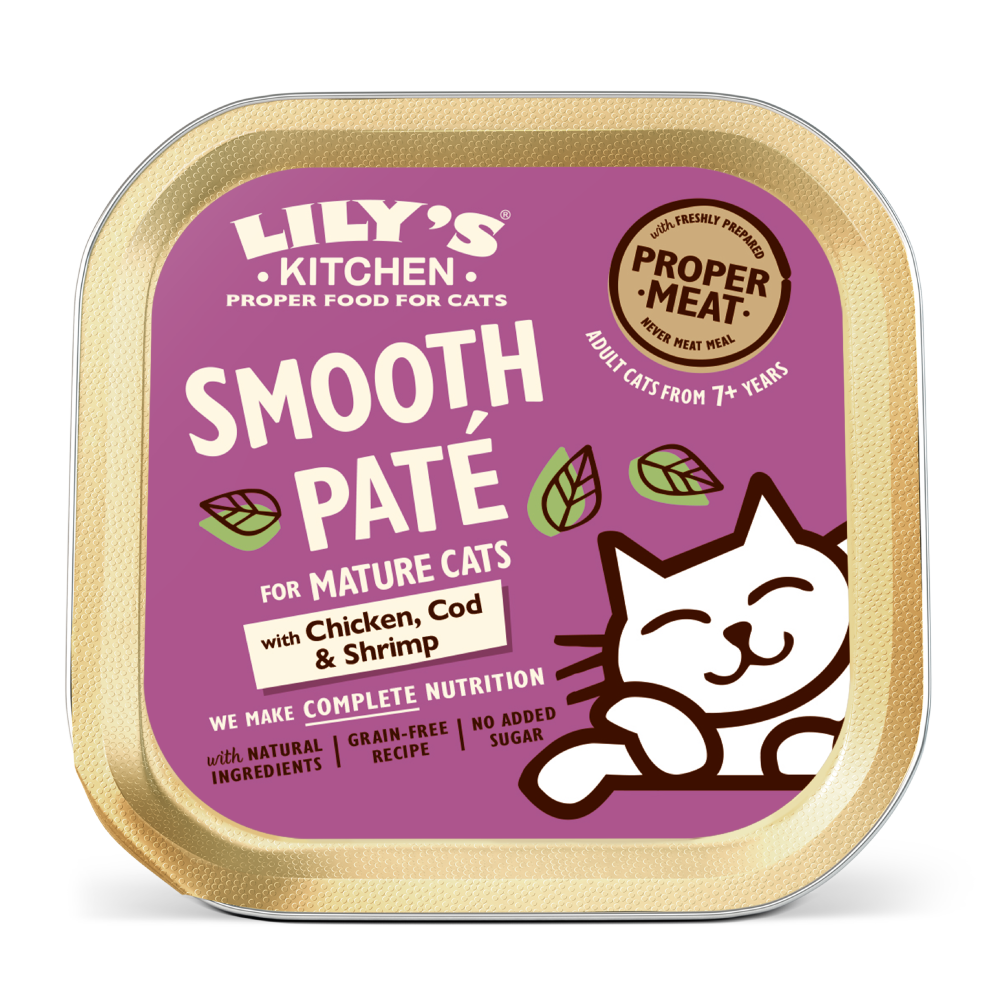 Paté with Chicken, Cod & Shrimp for Mature Cats (85g)