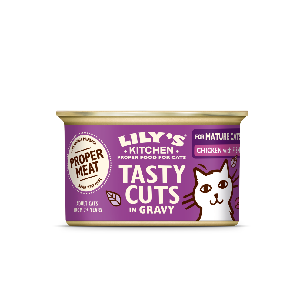 Chicken Fish Tasty Cuts Gravy Mature Cats