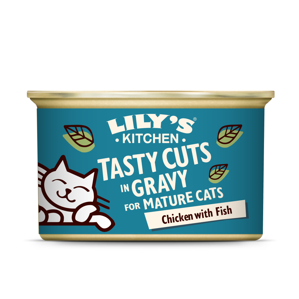 Chicken with Fish Tasty Cuts in Gravy for Mature Cats (85g)