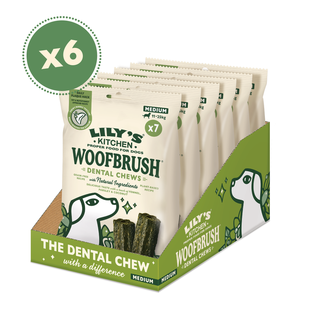 Medium Woofbrush Dental Chew Multipacks (6 x 196g)