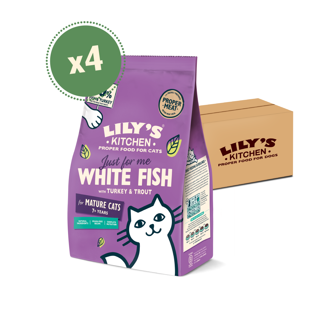White Fish with Turkey & Trout Senior Dry Food (4 x 800g)