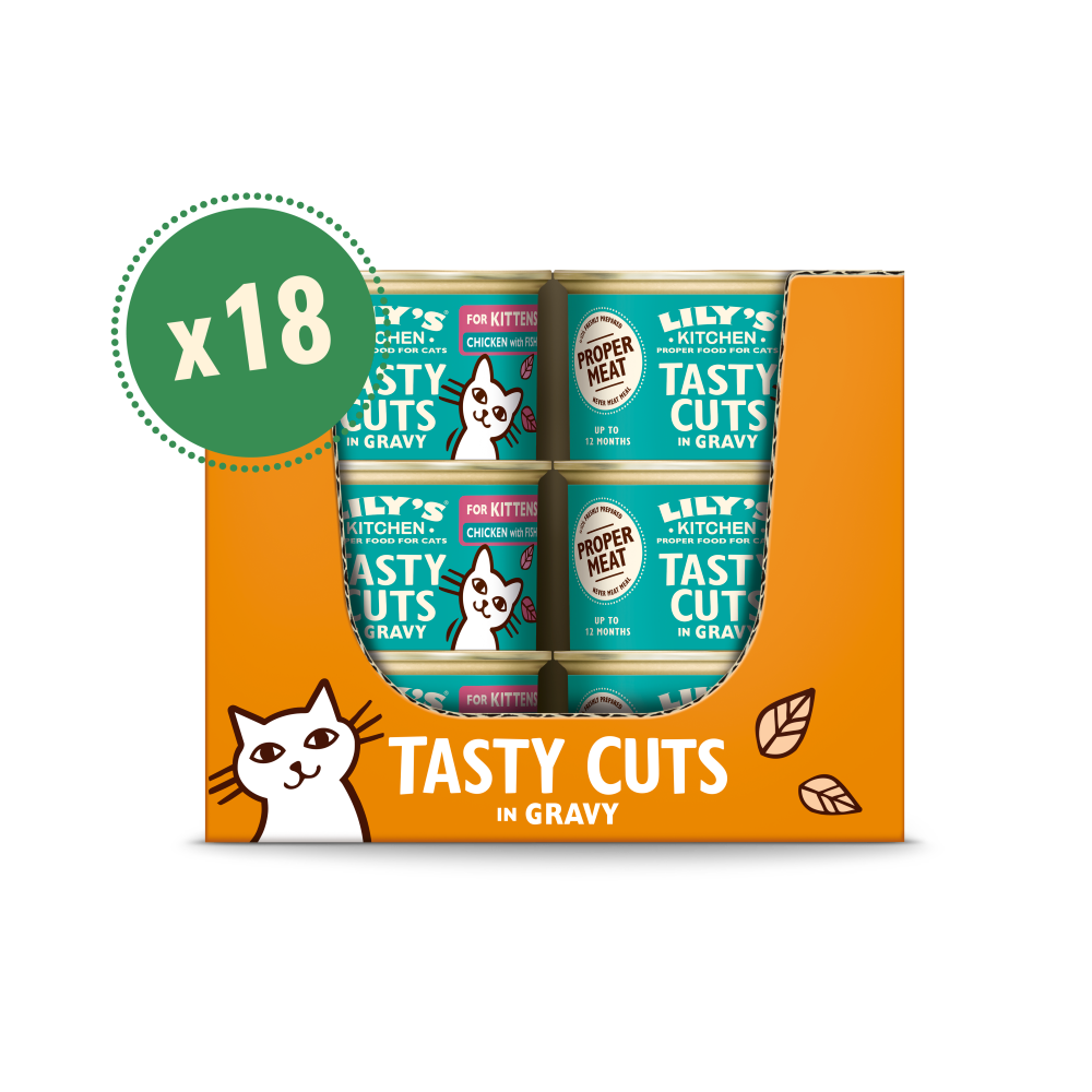 Chicken with Fish Tasty Cuts in Gravy for Kittens (18 x 85g)