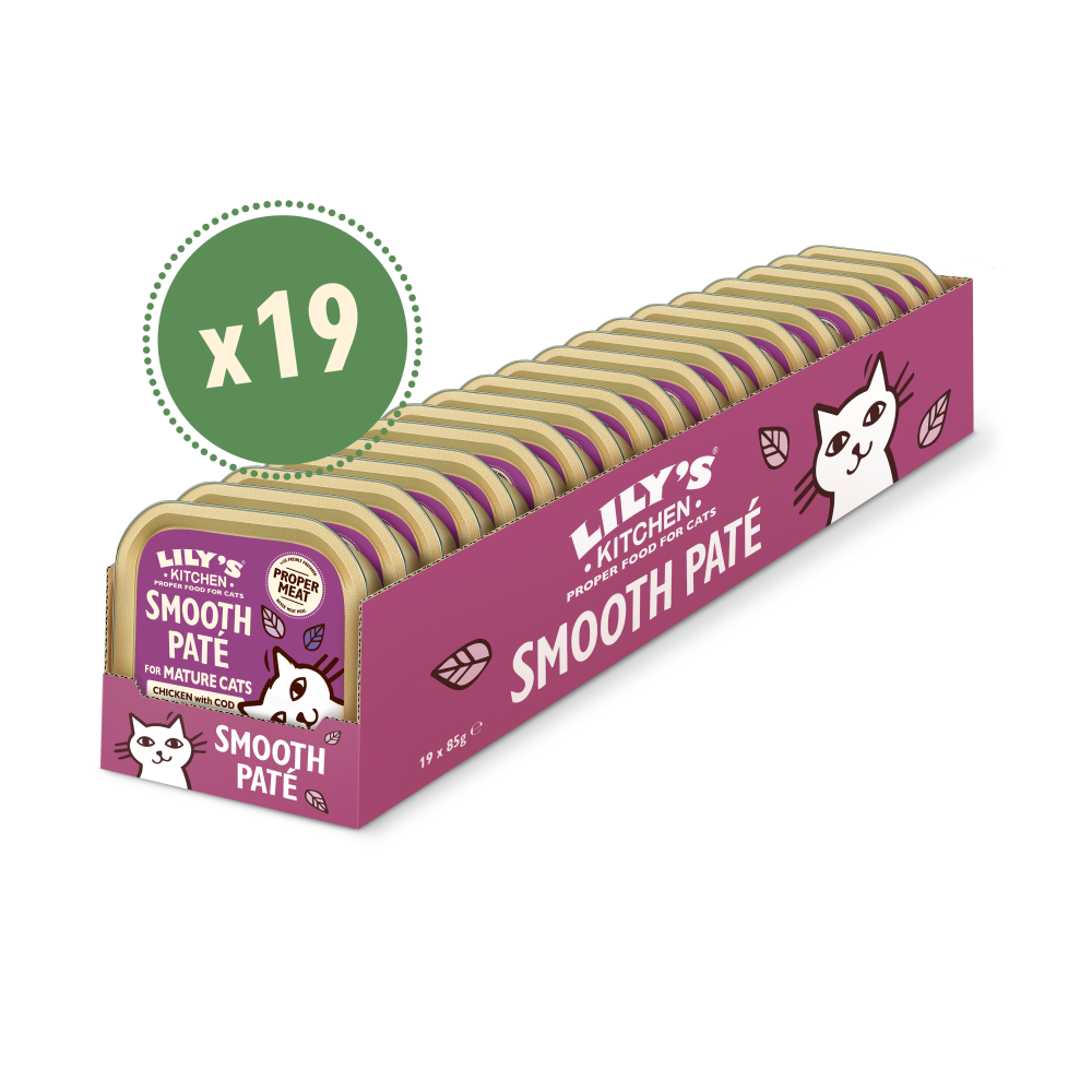 Chicken with Cod Paté for Mature Cats (19 x 85g)