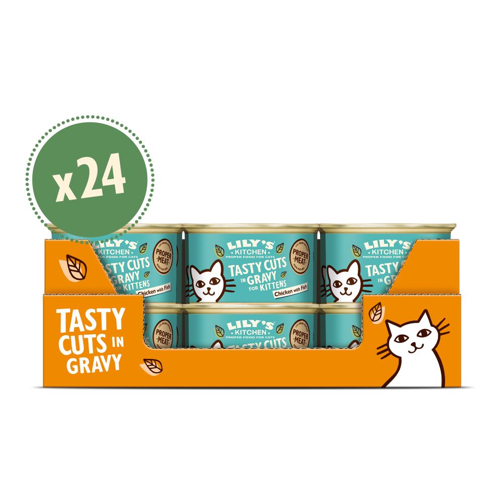 Chicken with Fish Tasty Cuts in Gravy for Kittens (24 x 85g)