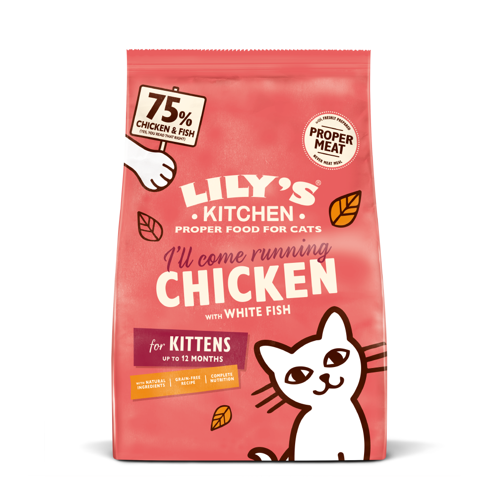 Chicken with White Fish Kitten Dry Food (800g)