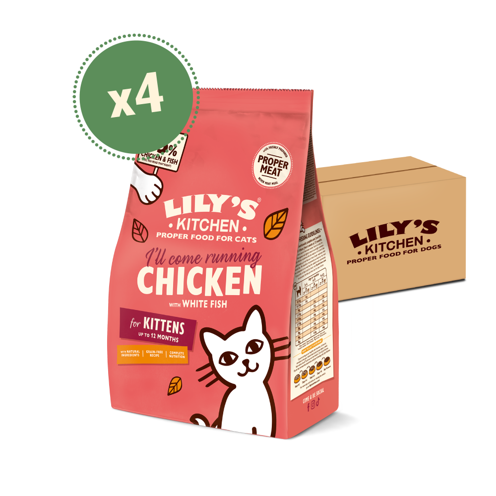Chicken with White Fish Dry Kitten Food (4 x 800g)
