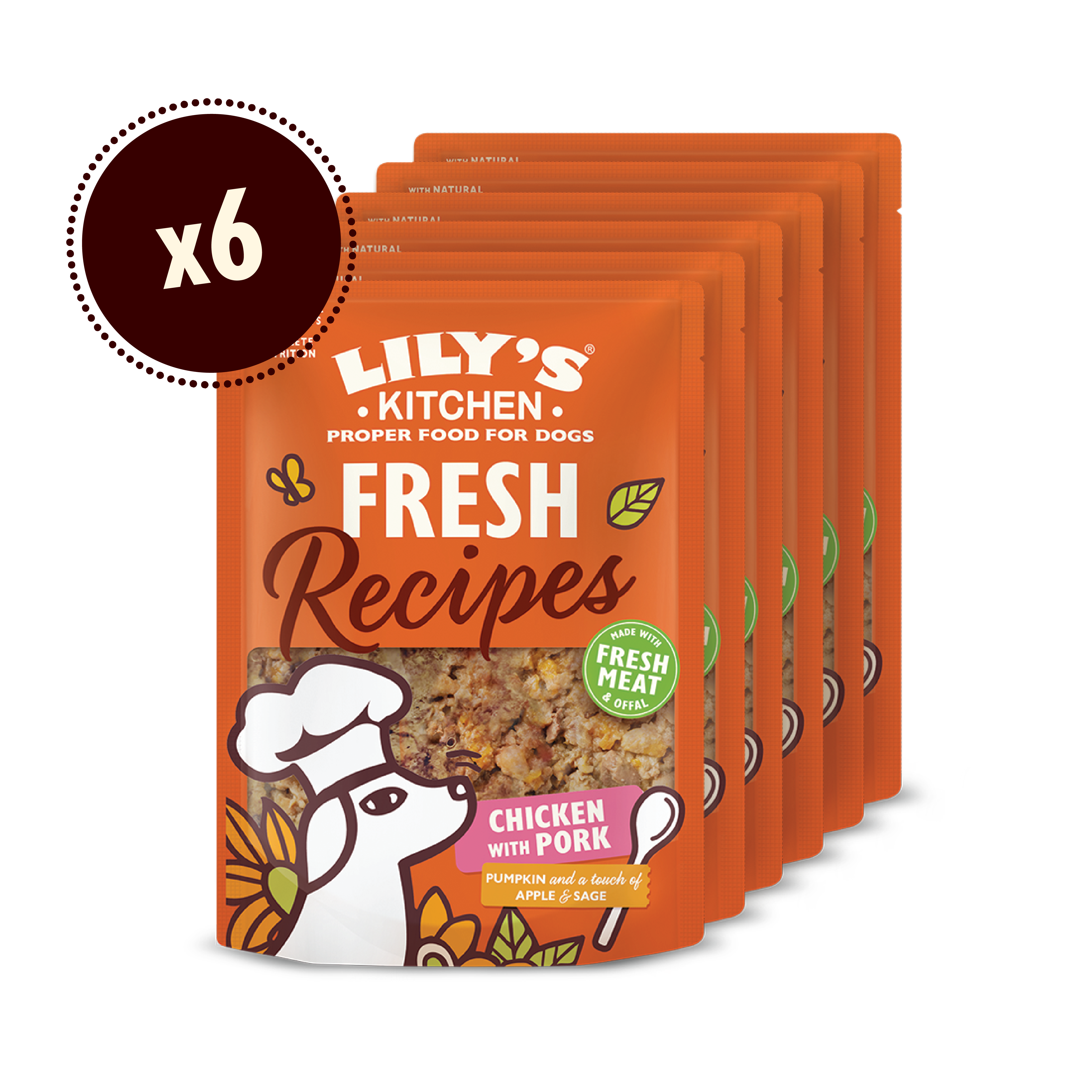 Fresh Recipes Chicken with Pork (6 x 300g)