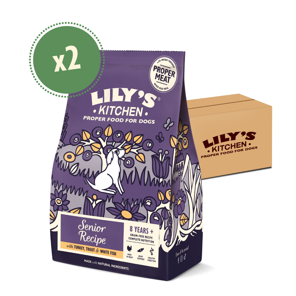 Turkey & Trout Dry Food for Senior Dogs (2 x 7kg)