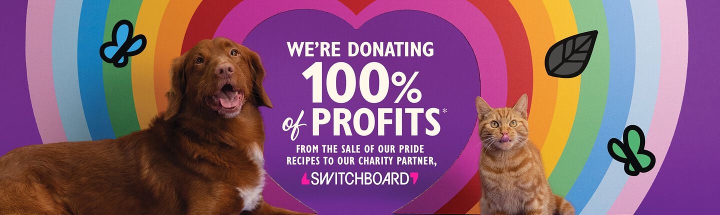We're donating 100% of profits* from the sale of our Pride recipes to our charity partner, Switchboard