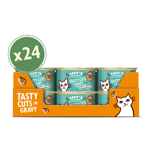 Chicken & Ocean Fish Tasty Cuts in Gravy for Kittens (24 x 85g)