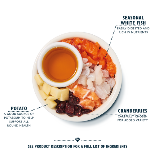 White Fish with Salmon Dry Food (4 x 800g)