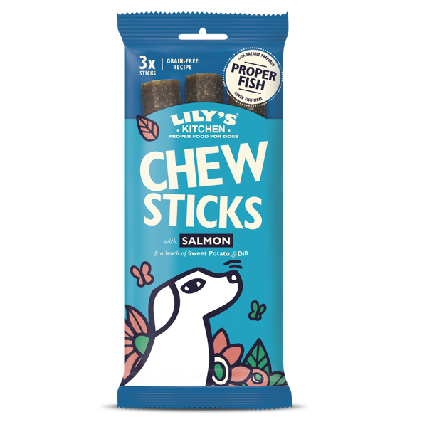 Chew Sticks with Salmon for Dogs Lily s Kitchen