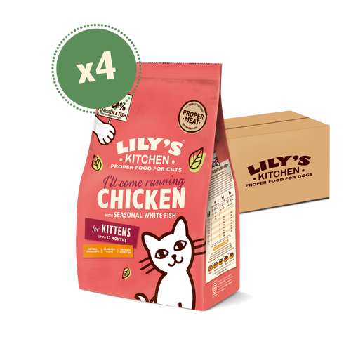 Chicken with White Fish Dry Kitten Food 4 x 800g