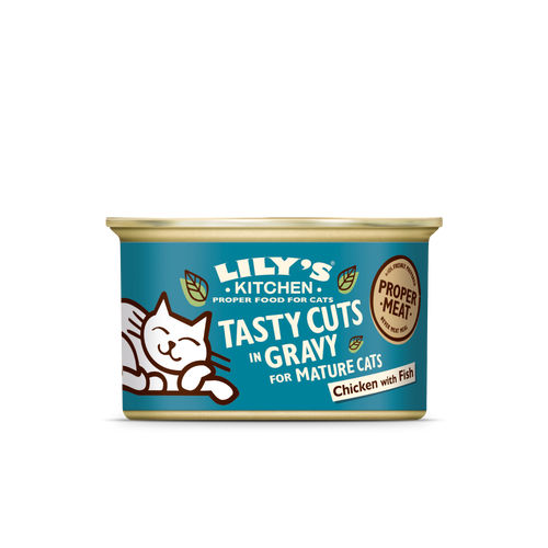 Chicken with Fish Tasty Cuts in Gravy for Mature Cats