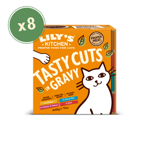 Tasty Cuts in Gravy 8 x 85g Multipack