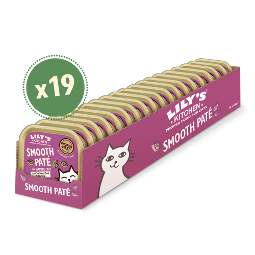 Paté with Chicken, Cod & Shrimp for Mature Cats (19 x 85g)