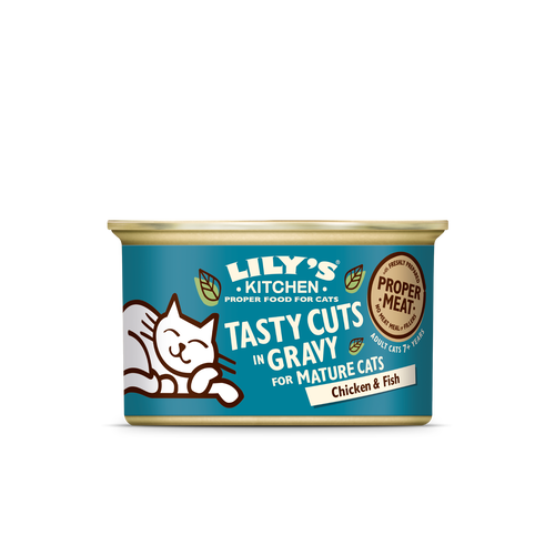 Chicken & Fish Tasty Cuts in Gravy for Mature Cats