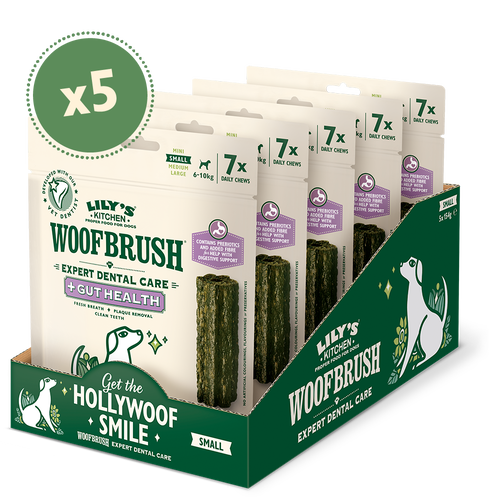 Small Woofbrush Gut Health Dental Chew 5 x multipacks