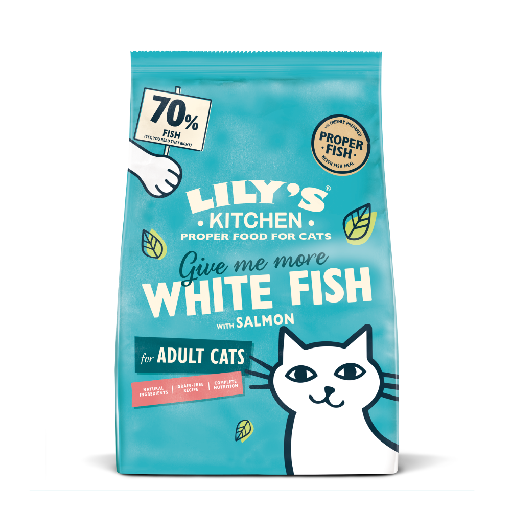 White Fish Salmon Dry Food For Cats Lilys Kitchen