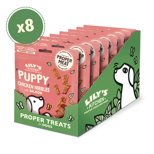 Chicken Nibbles with Salmon Puppy Treats 8 x 70g Lily s Kitchen