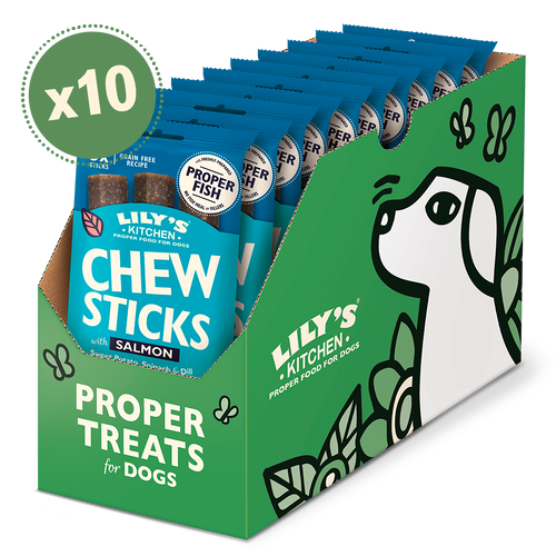 Chew Sticks with Salmon for Dogs 10 x 120g Lily s Kitchen