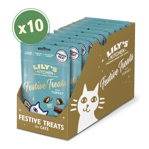 Festive Treats with Turkey for cats 10 x 60g Lily s Kitchen