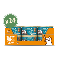 Chicken & Fish Tasty Cuts in Gravy for Mature Cats (24 x 85g)