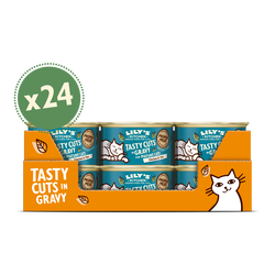 Chicken & Fish Tasty Cuts in Gravy for Mature Cats (24 x 85g)
