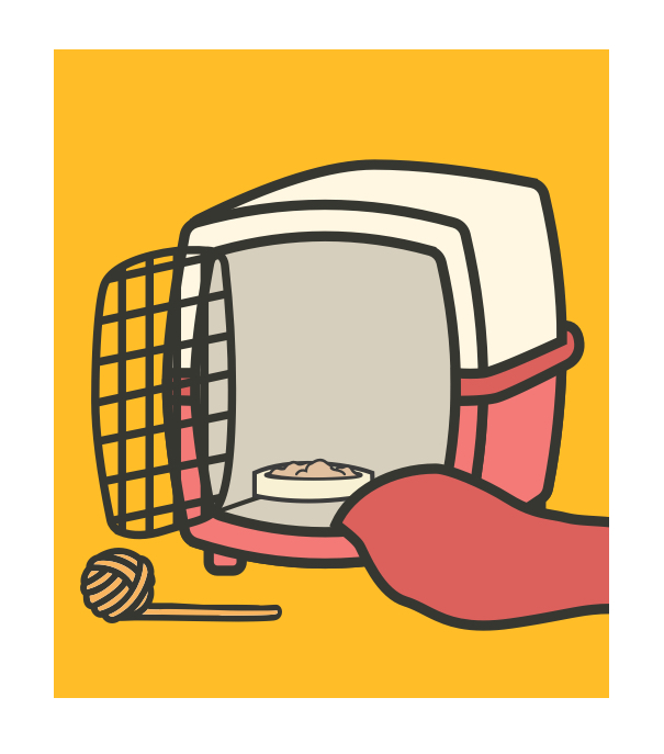 illustration of a cat carrier